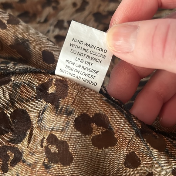 Sexy Animal Print Button-down Top by Choices Size PS - Picture 10 of 10